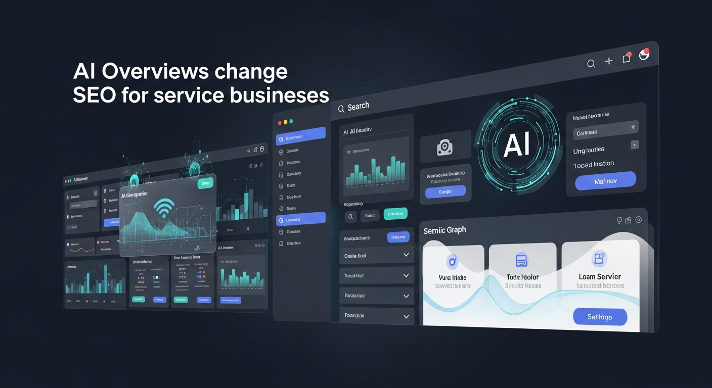 AI Overviews impact on SEO for service businesses execution visual