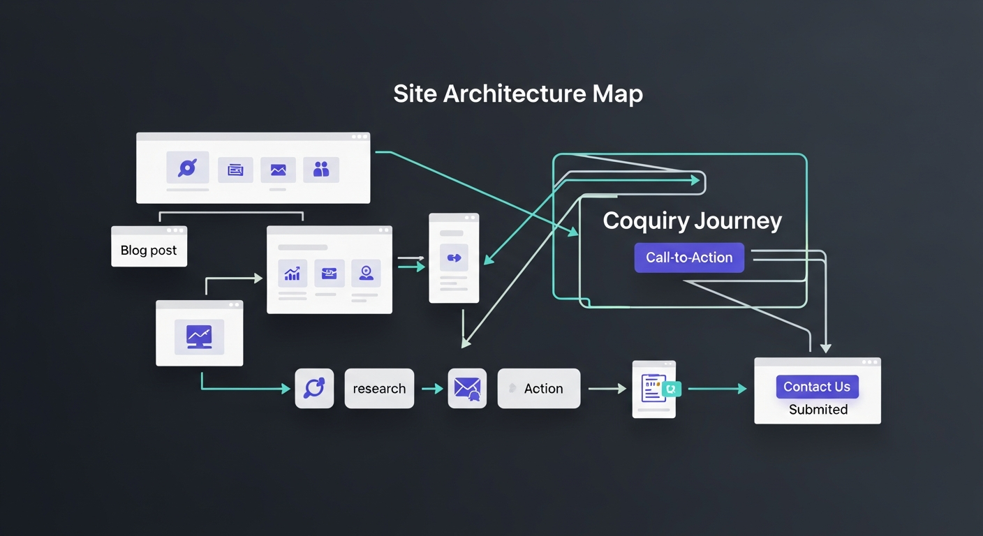 Business website structure for SEO and enquiries execution visual