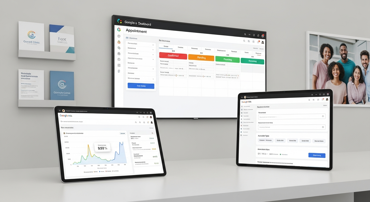 Google Ads strategy for doctors and clinics execution visual