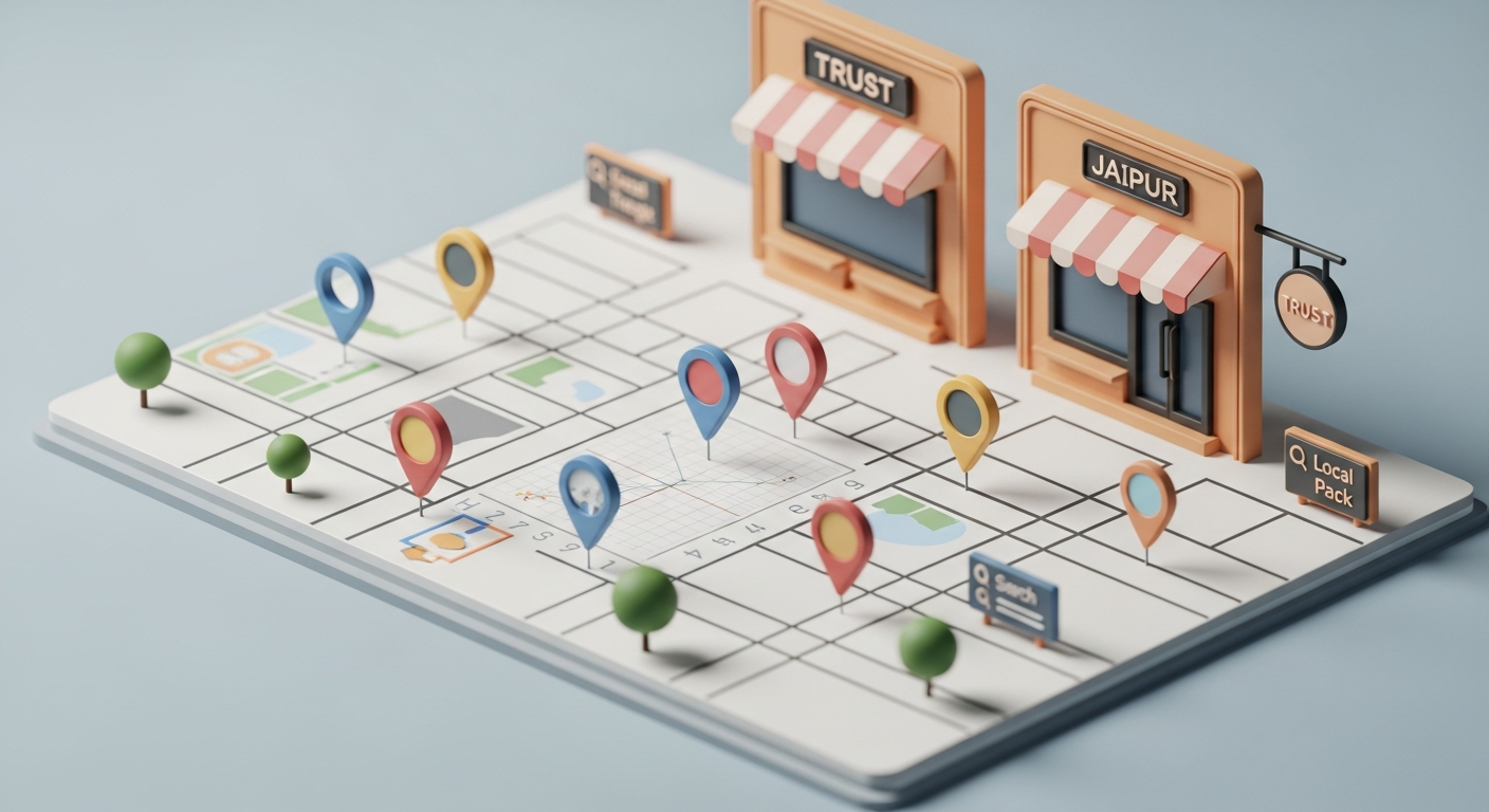 Google Business Profile category strategy for Jaipur service businesses strategy visual