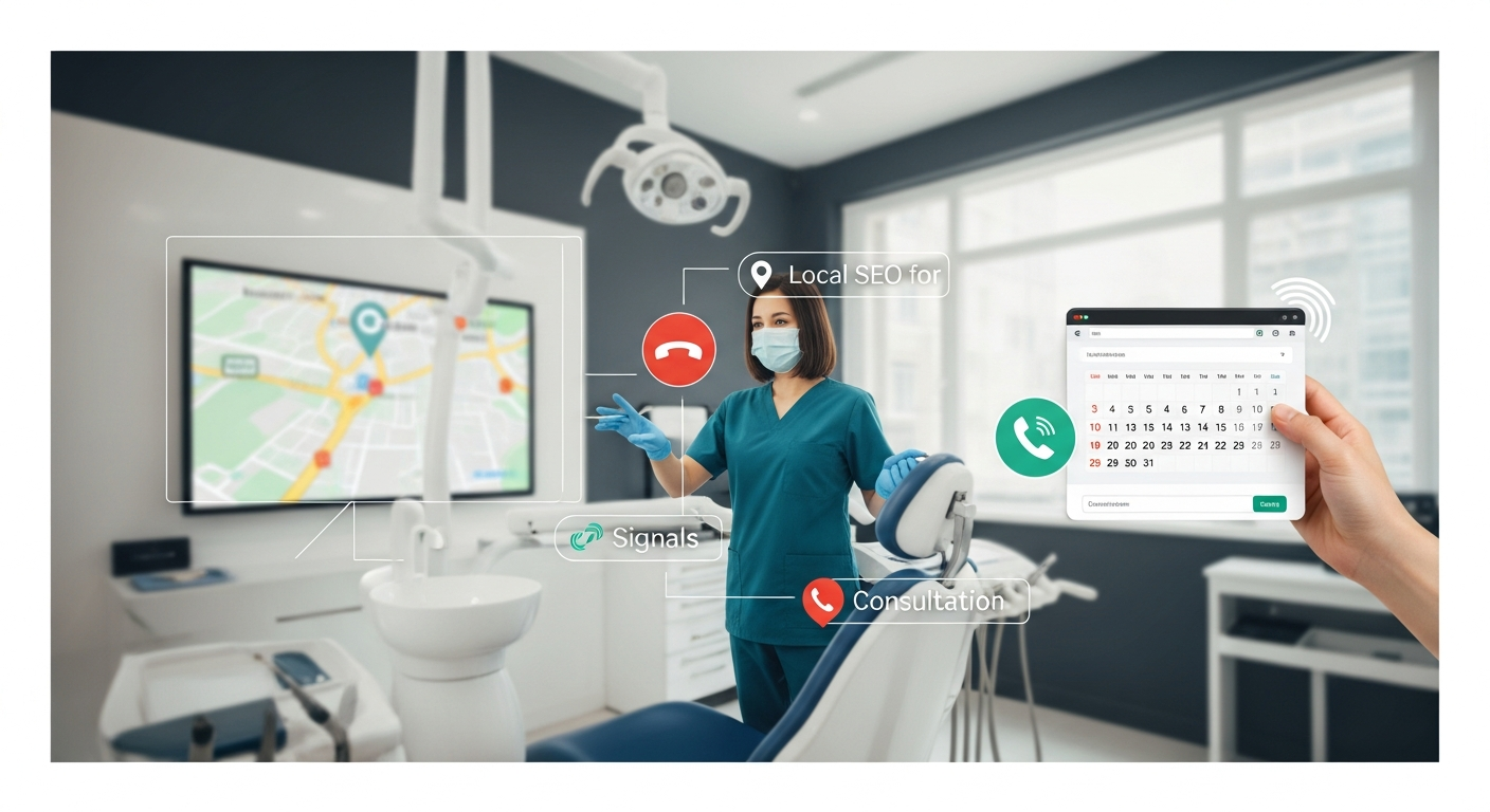 Local SEO strategy for dentists in Jaipur execution visual