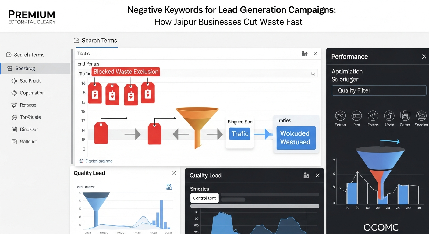 Negative keyword strategy for lead generation campaigns execution visual