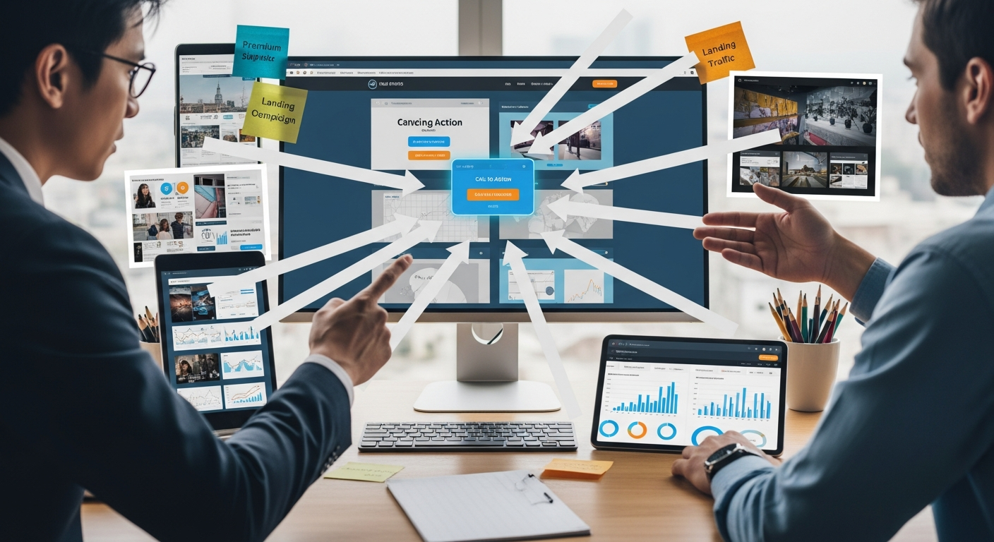 Paid ads landing page brief for Jaipur businesses strategy visual