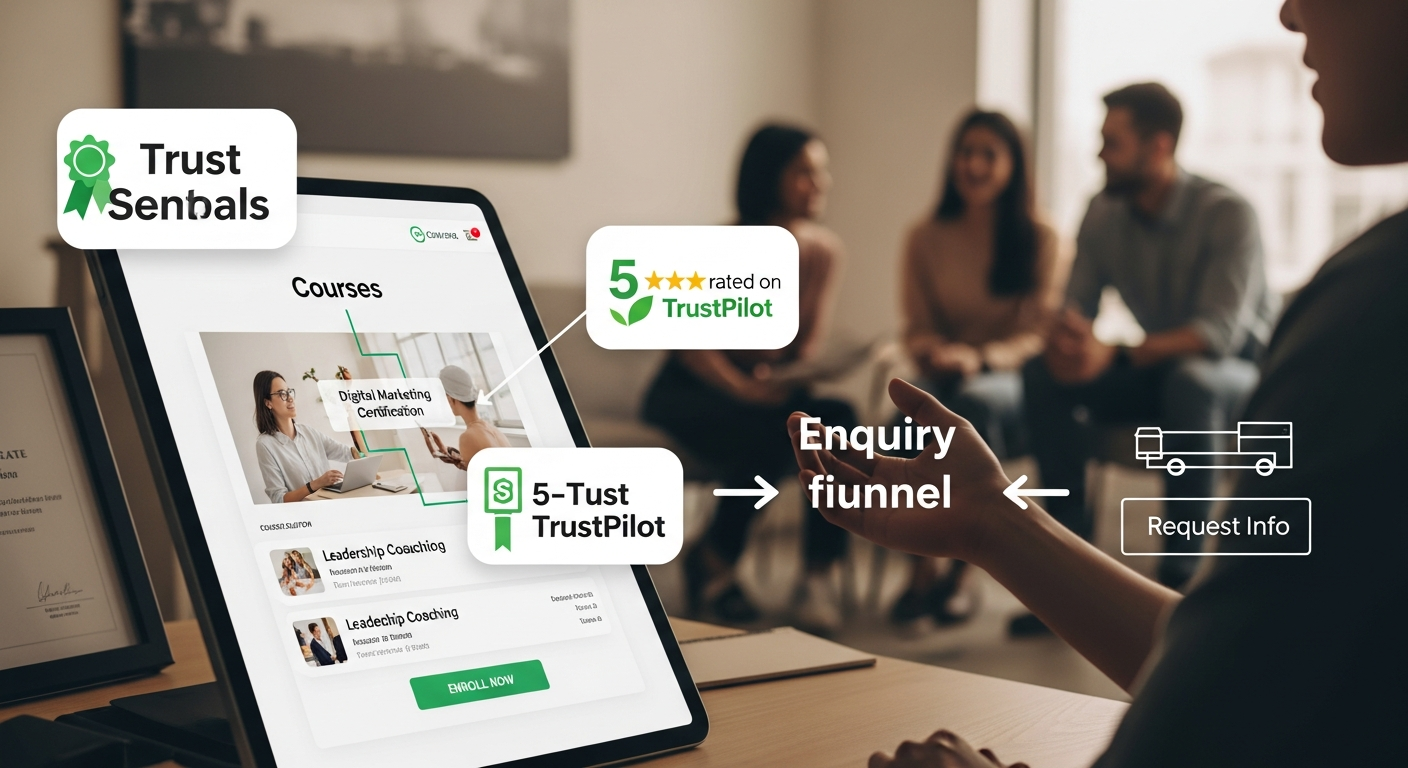 SEO strategy for education and coaching brands strategy visual