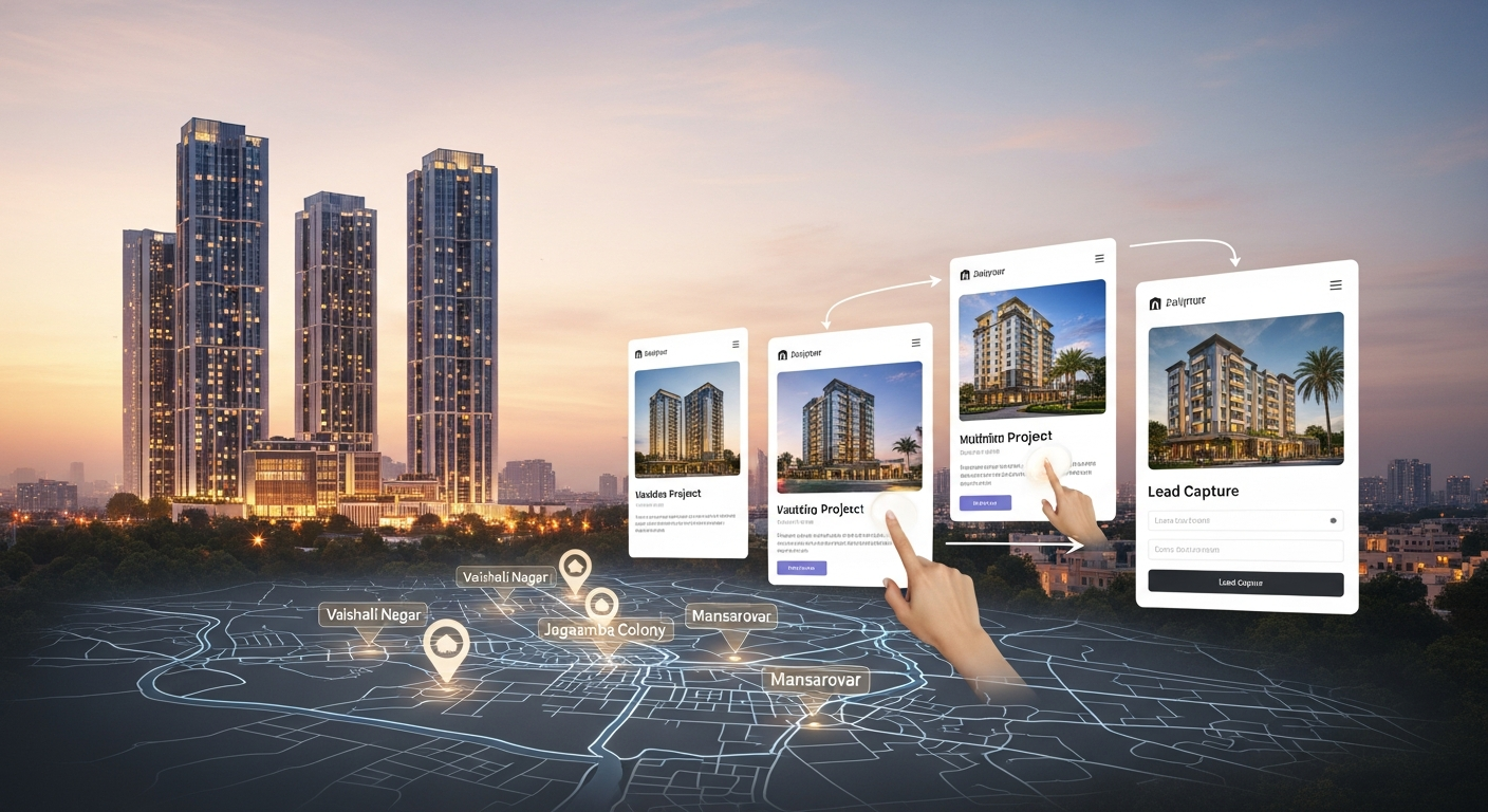 SEO strategy for real estate projects and locality pages in Jaipur strategy visual