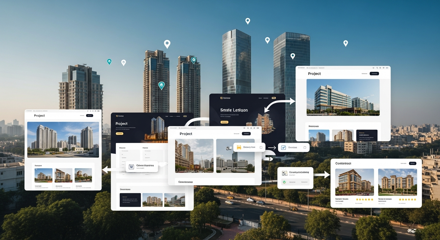 SEO strategy for real estate projects and locality pages in Jaipur execution visual