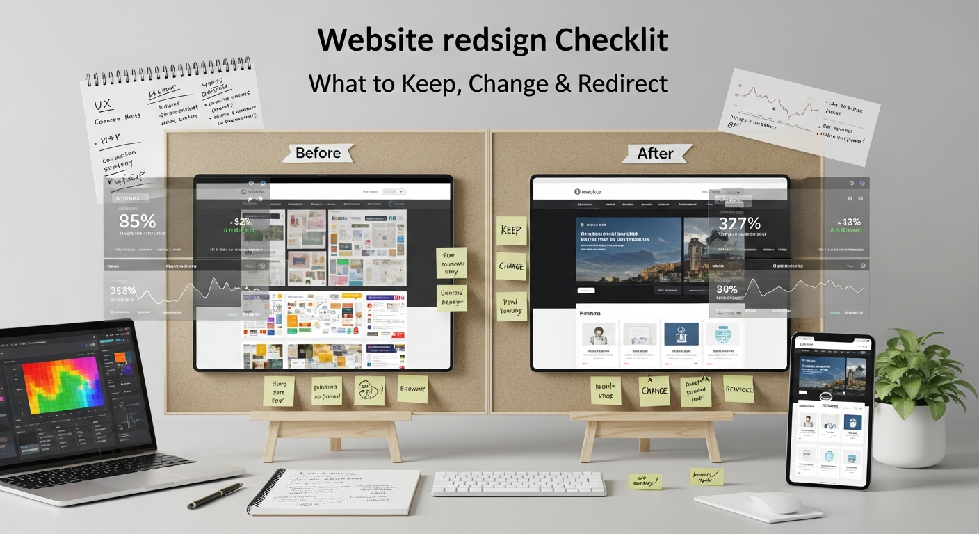 Website redesign checklist for service businesses strategy visual