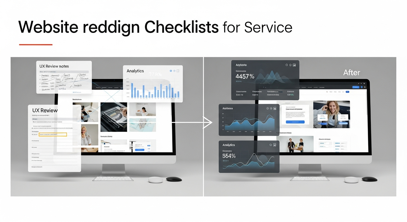 Website redesign checklist for service businesses execution visual