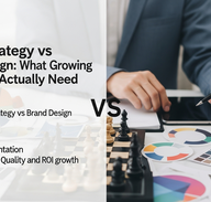 Featured image for Brand Strategy vs Brand Design: What Growing Businesses Actually Need