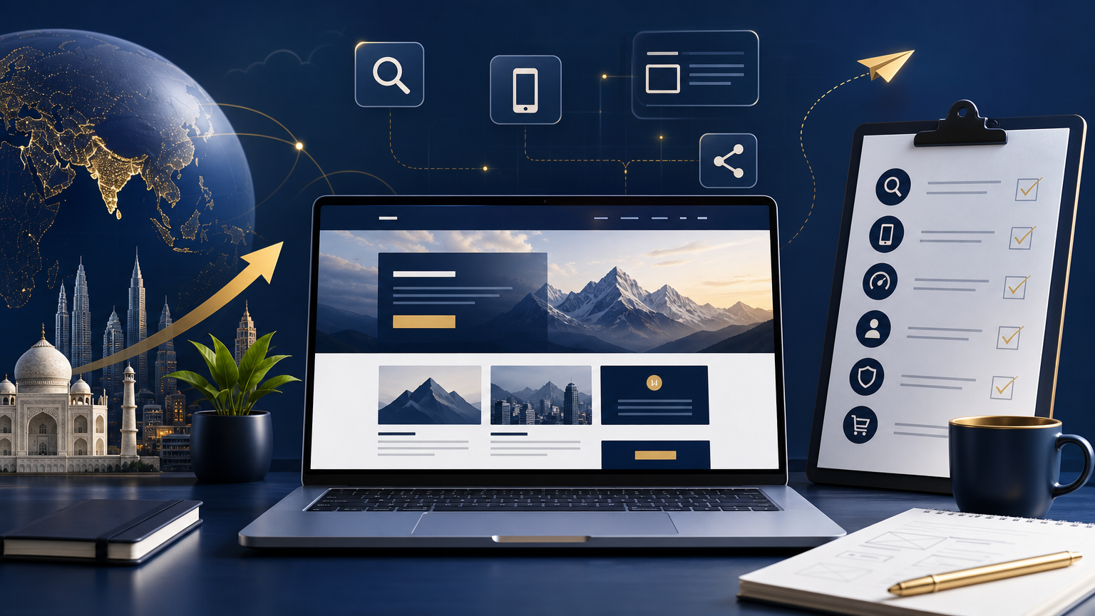 Business Website Development: SEO and Conversion Checklist strategy visual