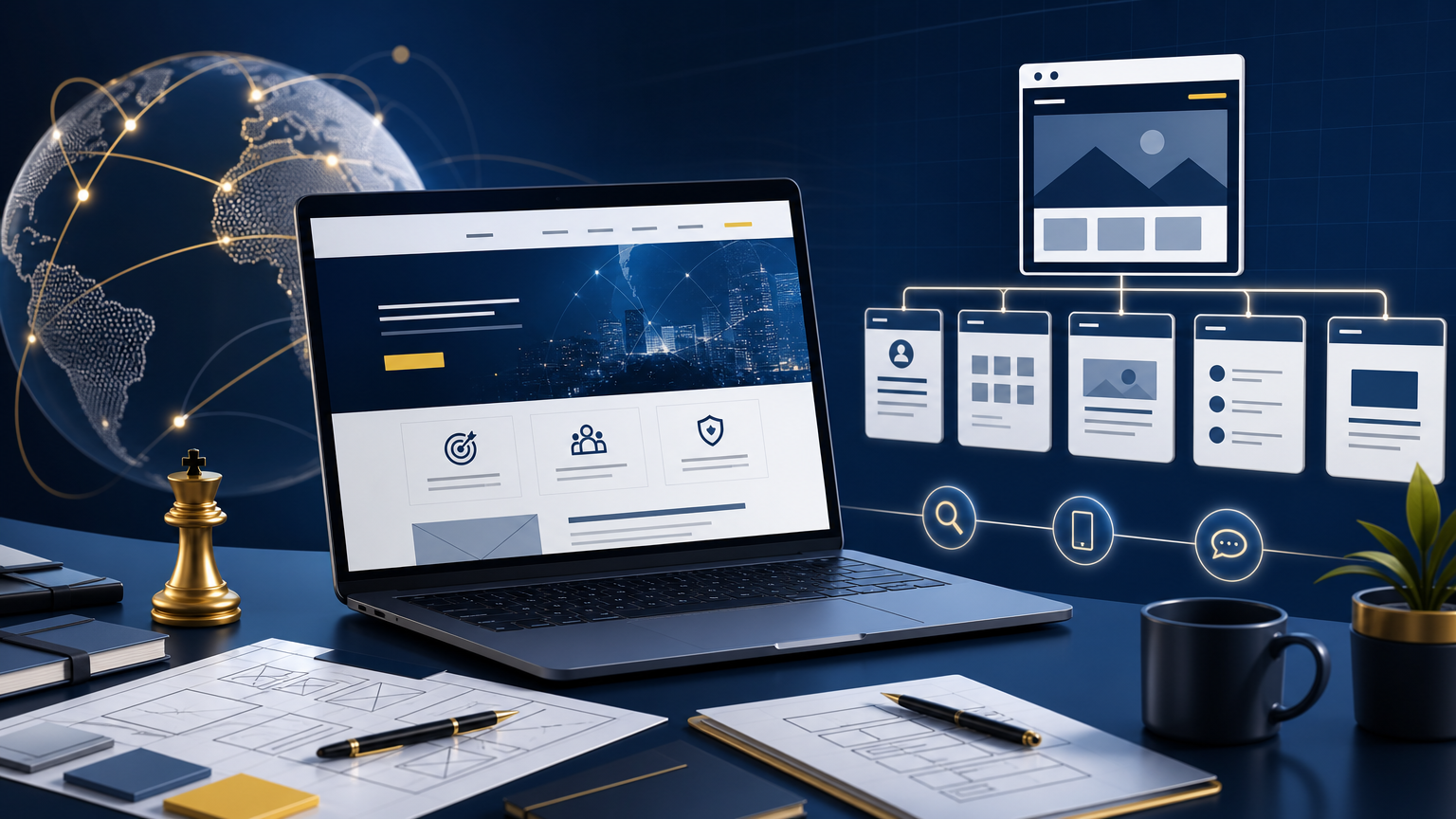 Business Website Structure for SEO and Enquiries: Essential Pages strategy visual