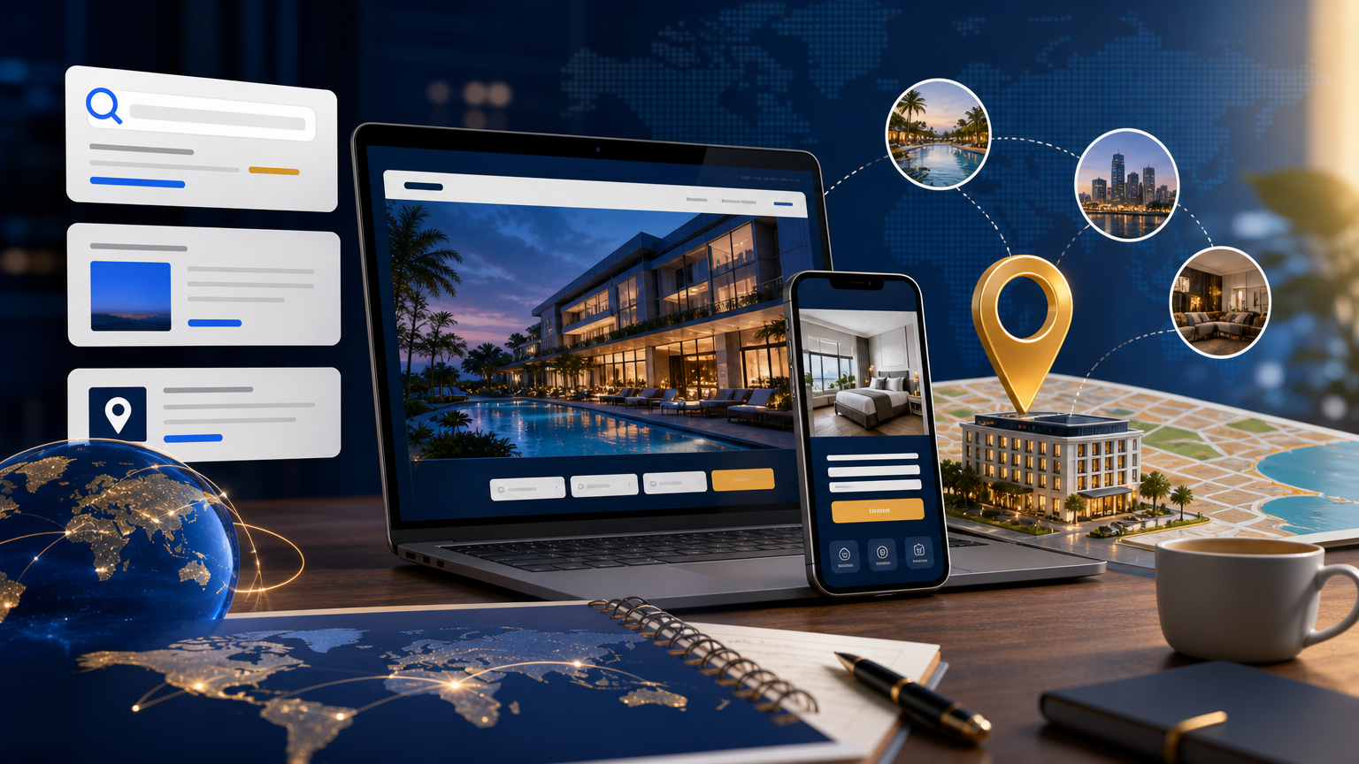Direct Booking Strategy for Hotels: SEO, Ads, and GBP Together strategy visual