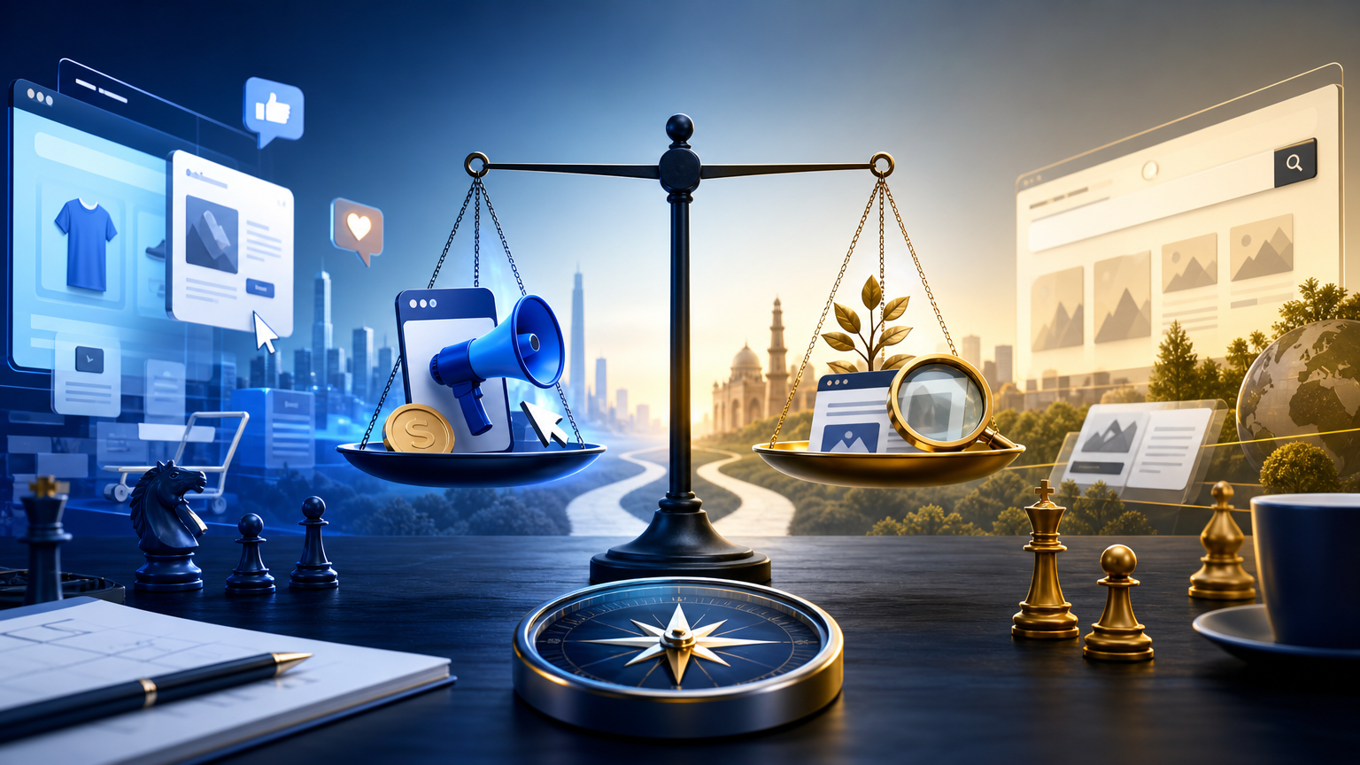 Ecommerce SEO vs Performance Ads: ROAS Now or Organic Demand Later? strategy visual
