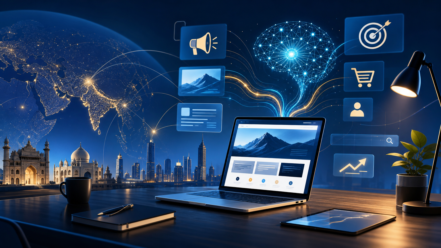 How AI is Revolutionizing Digital Marketing in 2025' strategy visual
