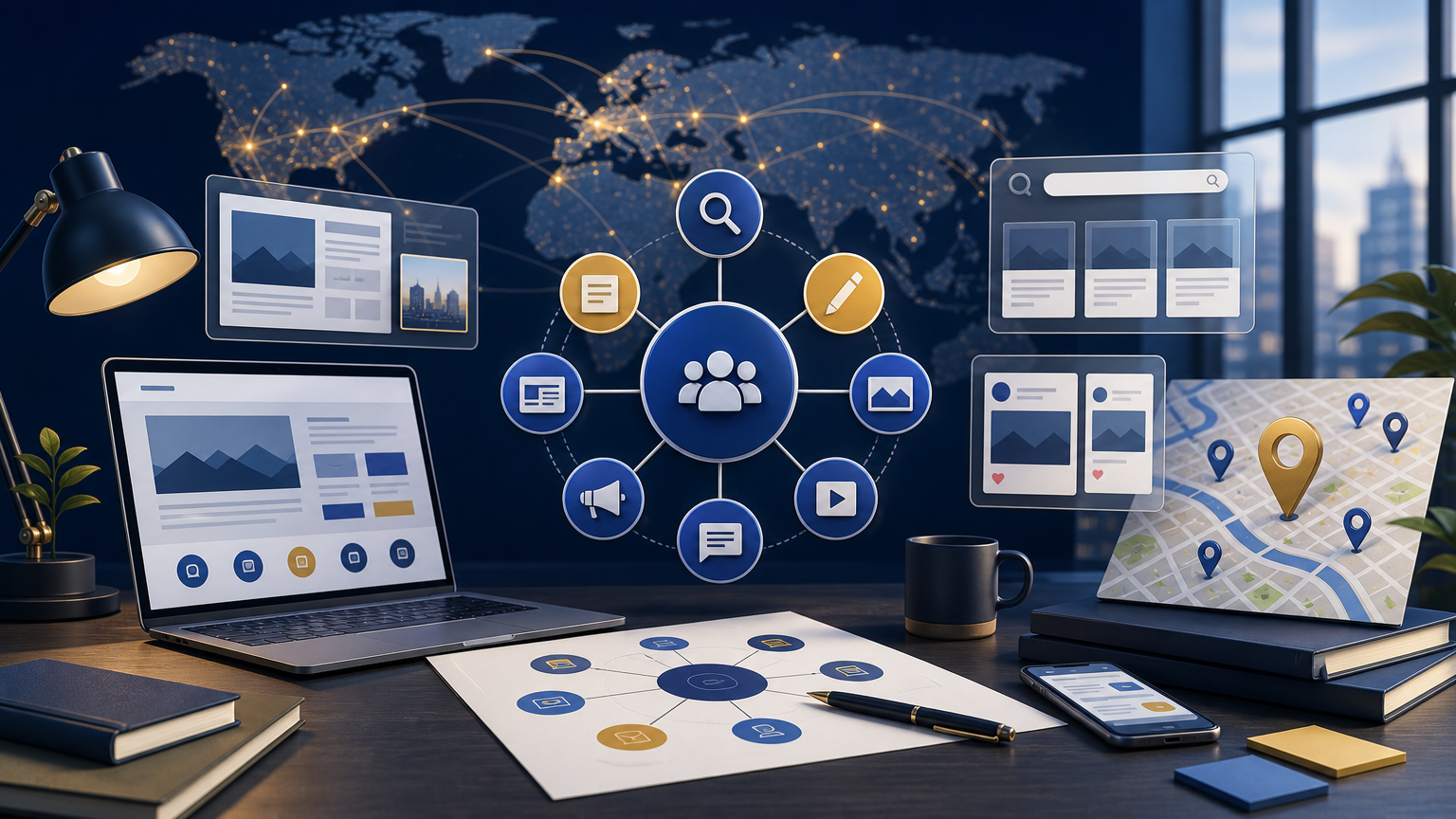 How to Build Topic Clusters for Digital Marketing Services strategy visual