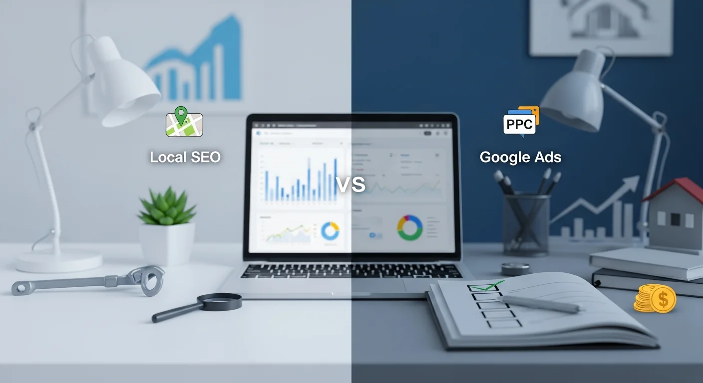 Local SEO vs Google Ads for Service Businesses: Which First? visual