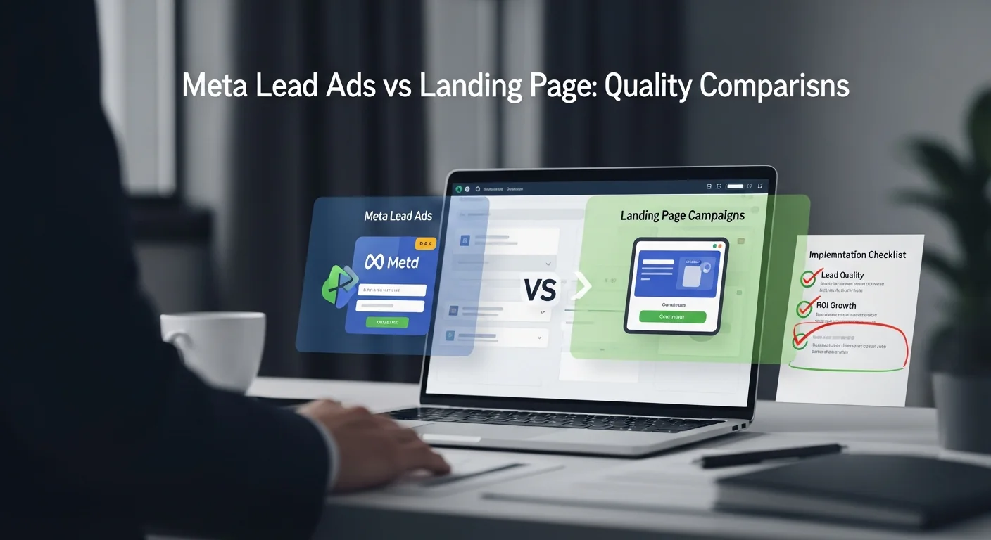 Meta Lead Ads vs Landing Page Campaigns: Quality Comparison visual