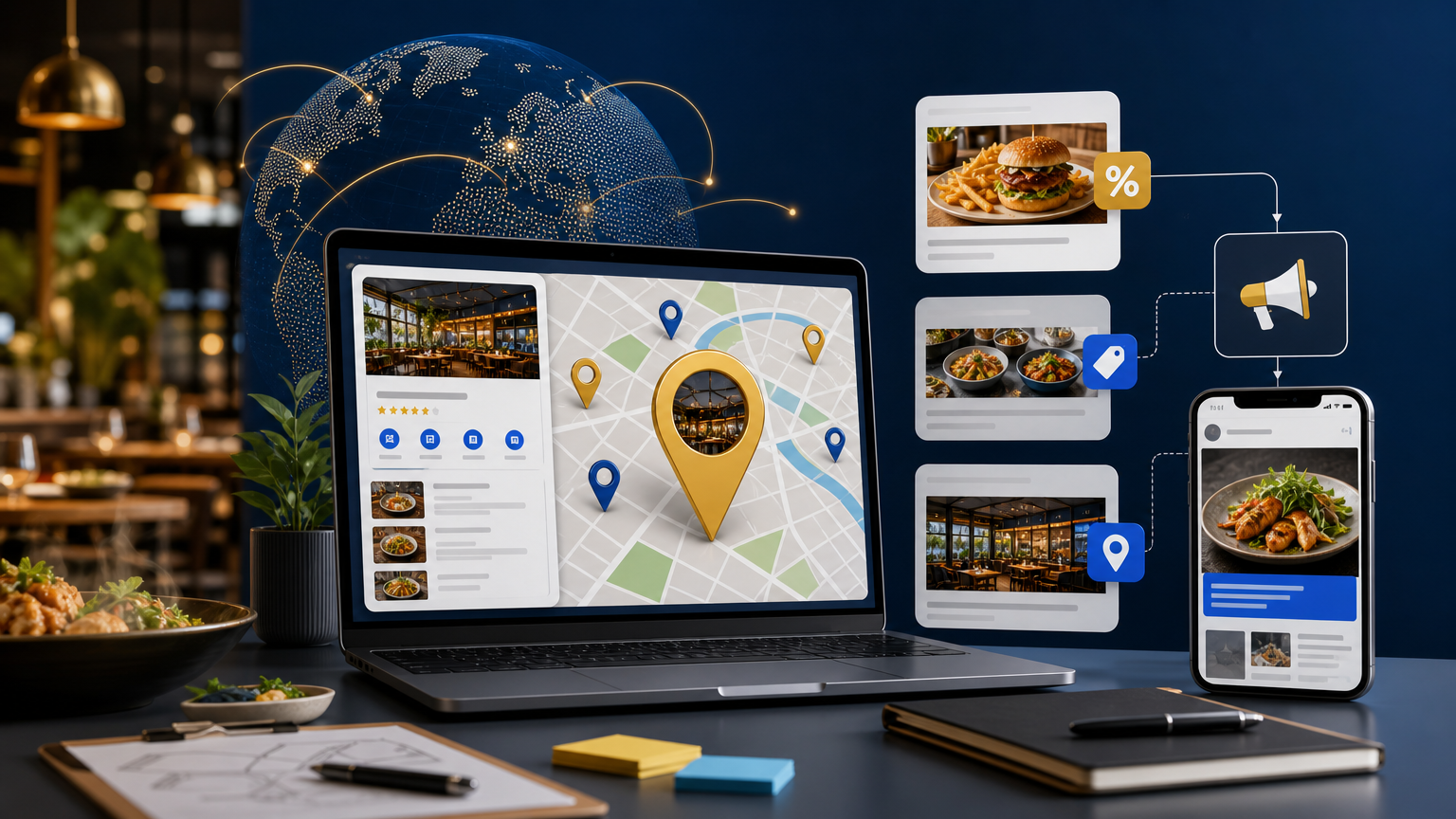 Restaurant Marketing: Google Maps, Offers, and Paid Campaigns strategy visual