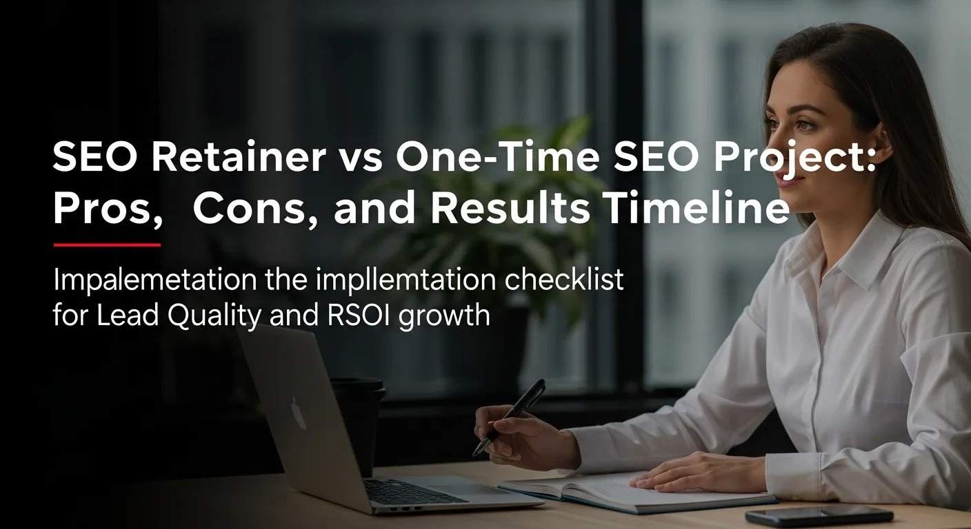 SEO Retainer vs One-Time SEO Project: Pros, Cons, and Results Timeline visual