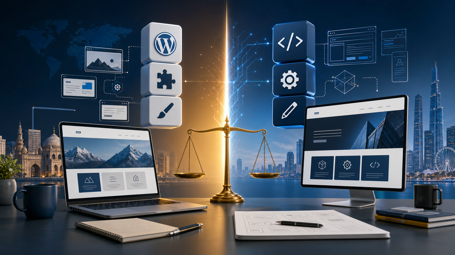 WordPress vs Custom Website for Growth-Focused Companies strategy visual